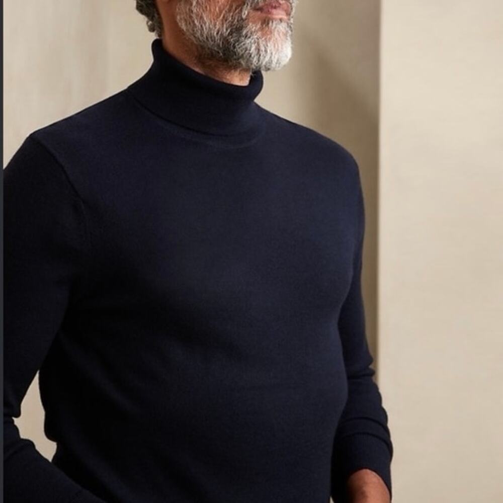 Banana Republic Moda Merino Turtleneck Sweater SzM 100% Merino extra fine wool